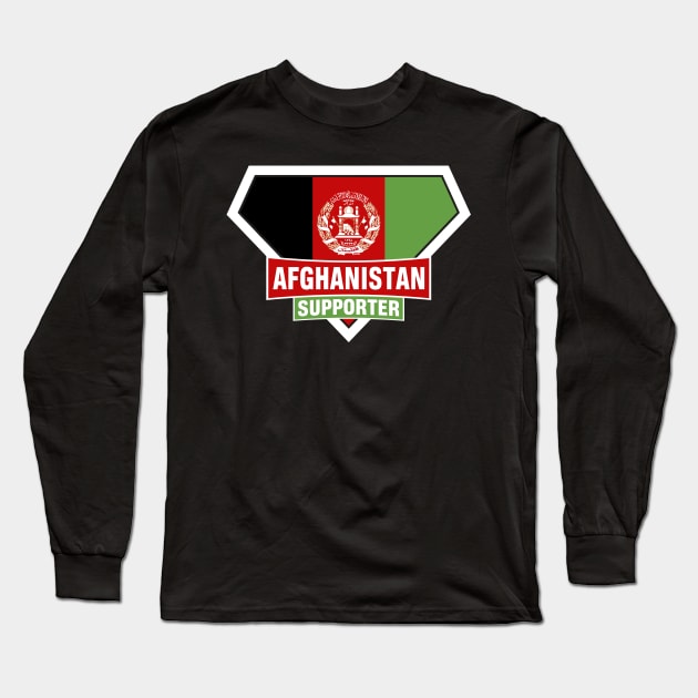 Afghanistan Super Flag Supporter Long Sleeve T-Shirt by ASUPERSTORE